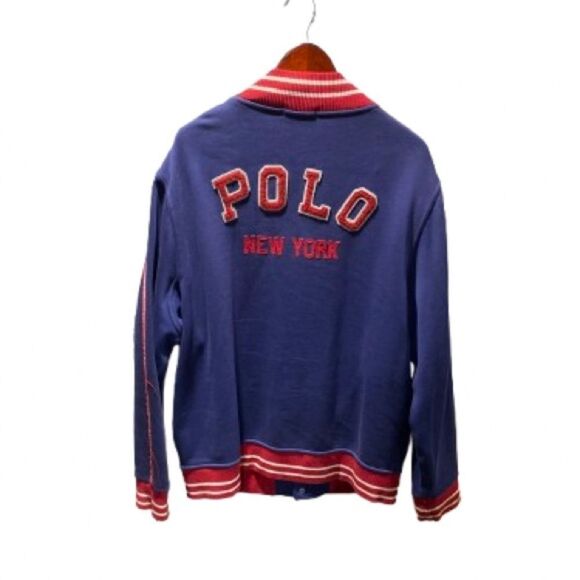 Polo Ralph Lauren Fleece Football Varsity Letterman Jacket Men's XL. - Picture 4 of 8